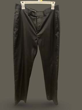 Calvin Klein Men's Black Flat Front Dress Pants, Size 34W x 32L
